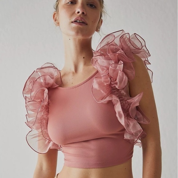Free People House Party Crop in rose smoke - Picture 1 of 3